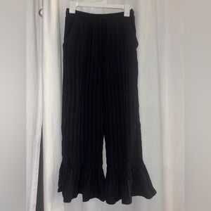 Anthropologie Black Ruffled Women's Pants